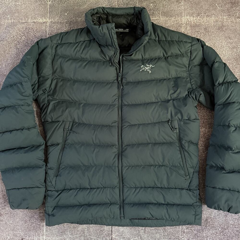 Men's Arc'teryx Thorium AR Goose Down Black Sapphire Zip Up Puffer Jacket Sz M